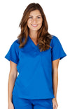 UltraSoft Premium Ladies 1 Pocket V-Neck Medical Scrub Top For Women - FULLER CUT