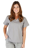 UltraSoft Premium Ladies 1 Pocket V-Neck Medical Scrub Top For Women - FULLER CUT