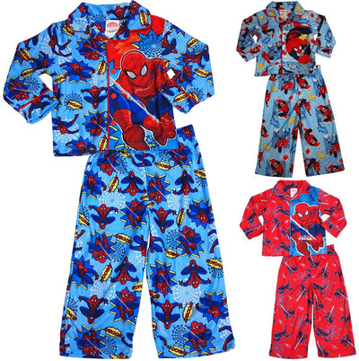 Spiderman Toddler Boys Long Sleeve Button Front Sleepwear Pajama Set, 36257