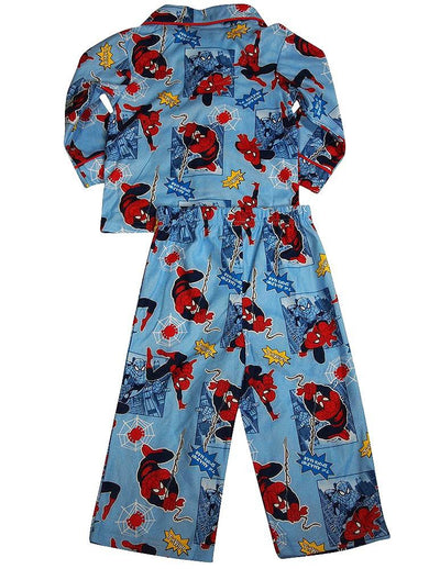 Spiderman Toddler Boys Long Sleeve Button Front Sleepwear Pajama Set, 36257