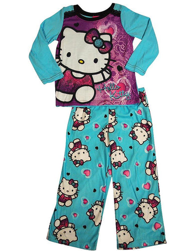 Hello Kitty - Little Girls Long Sleeve Hello Kitty Pajamas