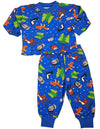 Sara's Prints Boys Long Sleeve 100% Cotton 2 Piece Pajama Set - Wear to fit snug, 36413