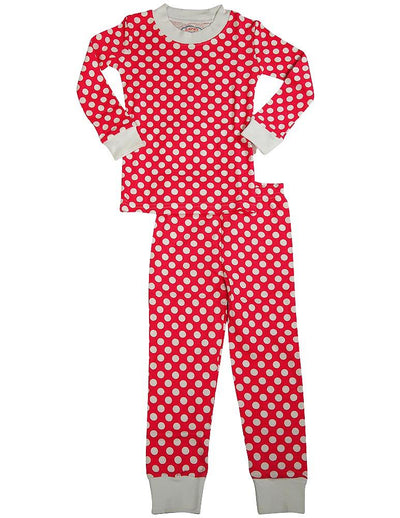 Sara's Prints Girls 2 Piece Long Sleeve Sleepwear Pajama Set - 100% Cotton, 35307