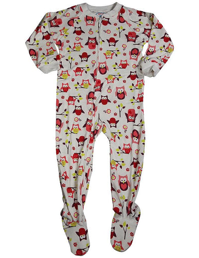 Sara's Prints Toddler Girls Long Sleeve Footed Zip Up Sleep Pajama Coverall, 35268