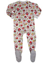 Sara's Prints Toddler Girls Long Sleeve Footed Zip Up Sleep Pajama Coverall, 35268