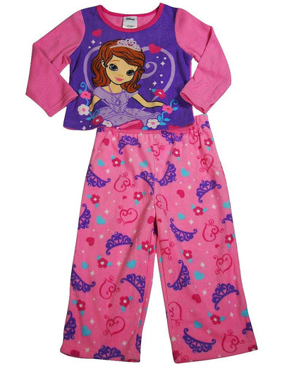 Sofia the First - Little Girls Sofia the First Long Sleeve Fleece Pajamas