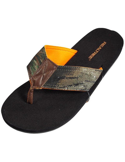 Realtree - Mens Camouflage Flip Flop Sandal