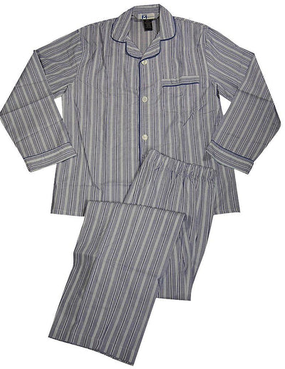 Majestic International - Mens Long Sleeve Broadcloth Pajamas