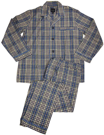 Majestic International - Mens Long Sleeve Broadcloth Pajamas