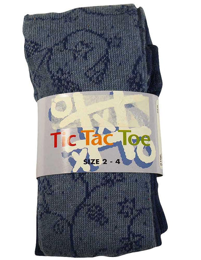 Tic Tac Toe - Little Girls Heavy Floral Vine Cotton Tight