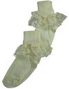 Christian Dior - Big Girls Lace Cuff Sock