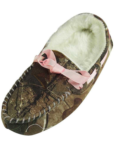 Realtree - Girls Camo Moccasin Slipper