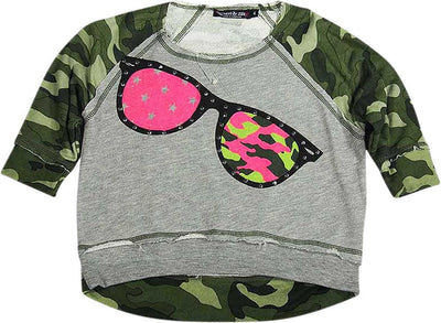 Flowers by Zoe - Girls 3/4 Sleeve Sweatshirt - 8 Colors and Styles