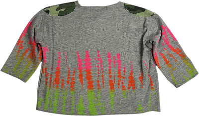 Flowers by Zoe Girls 3/4 Sleeve Fashion Scoop Neck Sweatshirt Top, 35795