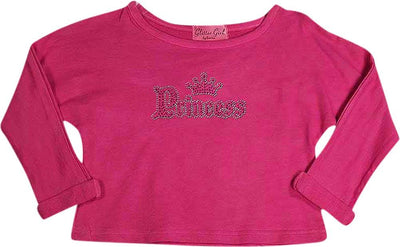 Glitter Girl - Little Girls LS Cropped Sweatshirt