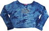 Glitter Girl - Big Girls Long Sleeve Cropped Tie Dye Sweatshirt