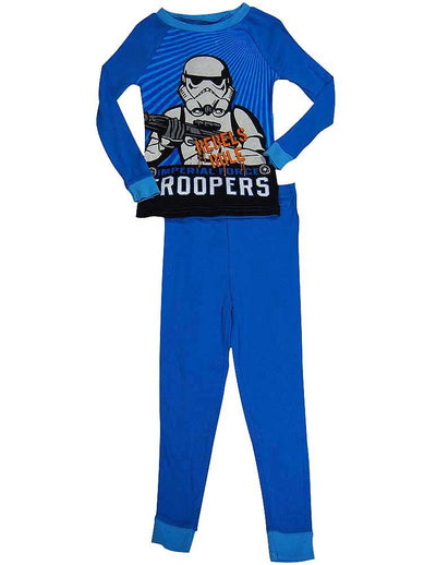 Star Wars Imperial Force Size 4 Boys Long Sleeve Cotton Sleepwear Pajama Set, 37759