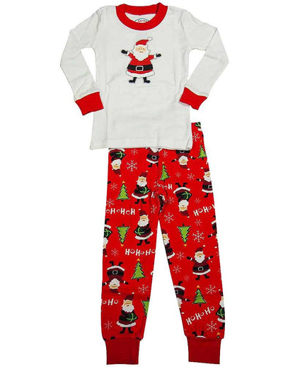 Sara's Prints Little Boys' Red Santa Pajamas