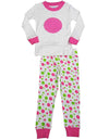 Sara's Prints Girls 2 Piece Long Sleeve Sleepwear Pajama Set - 100% Cotton, 35307