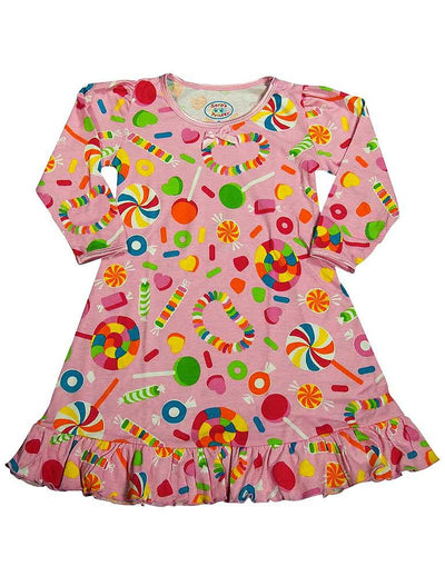 Sara's Prints - Little Girls Puffed Long Sleeve Nightgown