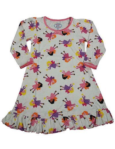 Sara's Prints - Little Girls Puffed Long Sleeve Nightgown