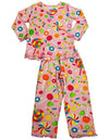 Sara's Prints Girls 2 Piece Long Sleeve Sleepwear Pajama Set - Flame Resistant, 20009