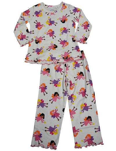 Sara's Prints Girls 2 Piece Long Sleeve Sleepwear Pajama Set - Flame Resistant, 20009