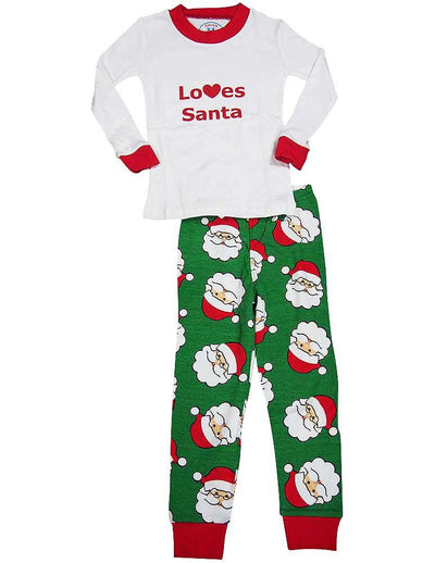 Sara's Prints Girls 2 Piece Long Sleeve Sleepwear Pajama Set - 100% Cotton, 35307