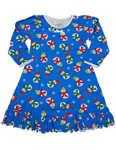 Sara's Prints - Little Girls Puffed Long Sleeve Nightgown