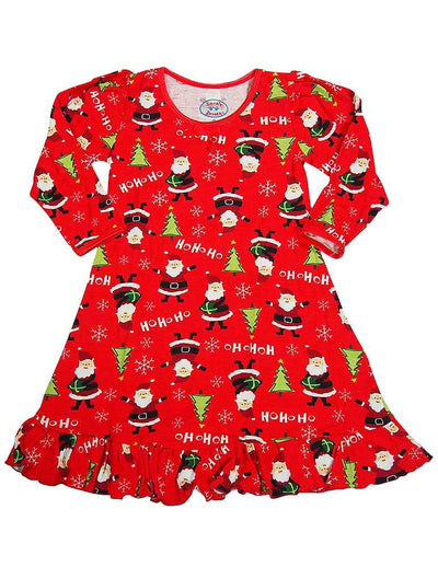 Sara's Prints Toddler Girls Long Sleeve Gown Holiday Ruffle Flame Resistant, 32719