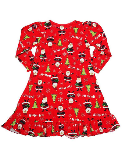 Sara's Prints Toddler Girls Long Sleeve Gown Holiday Ruffle Flame Resistant, 32719