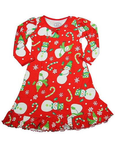 Sara's Prints Toddler Girls Long Sleeve Gown Holiday Ruffle Flame Resistant, 32719