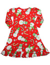 Sara's Prints Toddler Girls Long Sleeve Gown Holiday Ruffle Flame Resistant, 32719