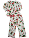 Sara's Prints Girls 2 Piece Long Sleeve Sleepwear Pajama Set - Flame Resistant, 20009