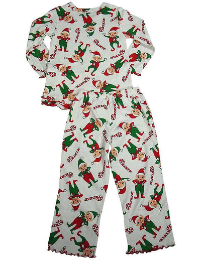 Sara's Prints Girls 2 Piece Long Sleeve Sleepwear Pajama Set - Flame Resistant, 20009