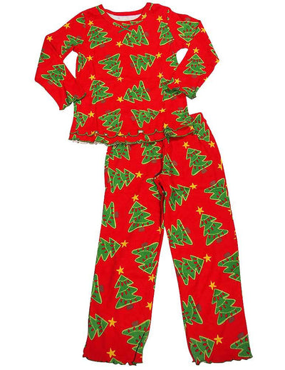 Sara's Prints Girls 2 Piece Long Sleeve Sleepwear Pajama Set - Flame Resistant, 20009