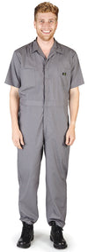 Natural Workwear - Mens Short Sleeve Basic Blended Work Coverall Includes Big & Tall Sizes - Order 1 size bigger