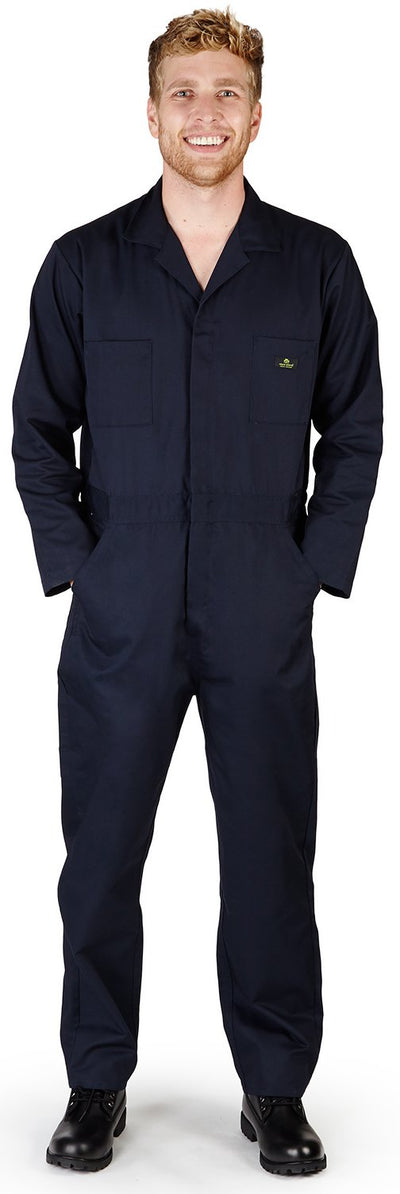 Natural Workwear - Mens Long Sleeve Basic Blended Work Coverall Includes Big & Tall Sizes - Order 1 size bigger