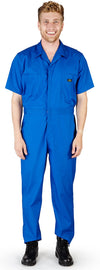 Natural Workwear - Mens Short Sleeve Basic Blended Work Coverall Includes Big & Tall Sizes - Order 1 size bigger