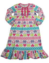 PJ & Me - Little Girls Long Sleeve Holiday Nightgown