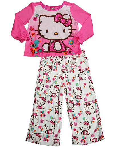 Hello Kitty - Little Girls Long Sleeve Hello Kitty Pajamas