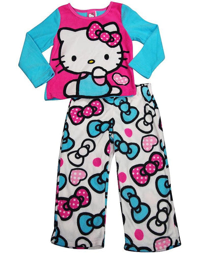 Hello Kitty - Little Girls Long Sleeve Hello Kitty Pajamas