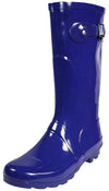 New Women Rain Boots Rubber Solid Color Mid Height Wellie Mid Calf Snow Rainboot, 38734