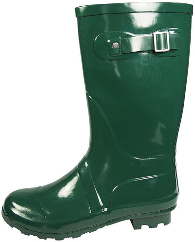 New Women Rain Boots Rubber Solid Color Mid Height Wellie Mid Calf Snow Rainboot, 38734