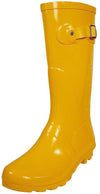 New Women Rain Boots Rubber Solid Color Mid Height Wellie Mid Calf Snow Rainboot, 38734