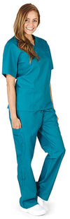 Natural Workwear Uniform - Unisex - Premium Medical Nurse Scrubs Set - XXS - 3XL