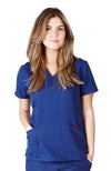 UltraSoft Premium Classic 2 Pocket Crossover Medical Scrub Top For Women - JUNIOR FIT