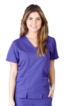 UltraSoft Premium 2 Pocket Cross Over Tunic Medical Scrub Top For Women - JUNIOR FIT