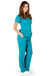 UltraSoft Premium Mock Wrap Medical Nursing Scrubs Set For Women - JUNIOR FIT