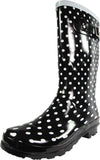 New Women Rain Boots Rubber Solid Color Mid Height Wellie Mid Calf Snow Rainboot, 38734